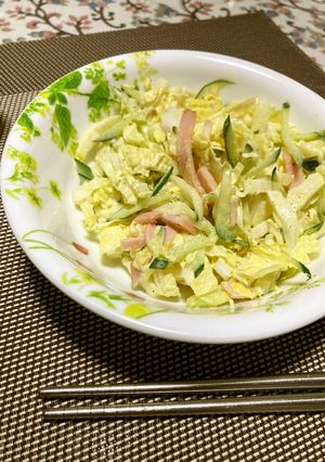 ソースが隠し味☺　カレー風味の白菜サラダ-レシピのメイン写真