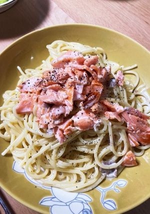 塩鮭のクリームパスタ-レシピのメイン写真