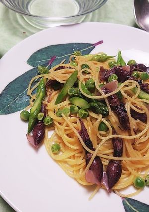 ホタルイカとグリーンピースのパスタ-レシピのメイン写真