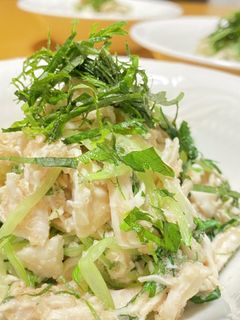 簡単♫ささみと水菜の明太子あえ-レシピのメイン写真