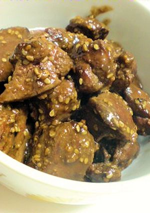 ニンニク醤油でこっくり♪鶏レバーの味噌煮-レシピのメイン写真