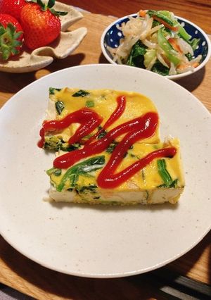 レンジで簡単★厚揚げオムレツ-レシピのメイン写真