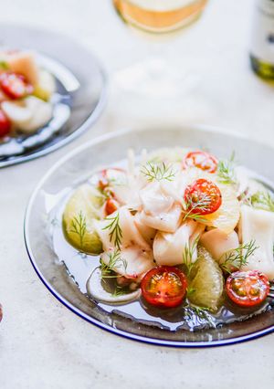 60℃ 高タンパク◎イカとトマトのマリネ-レシピのメイン写真