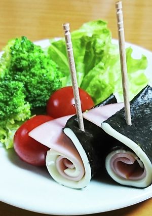 ハムの海苔チーズ巻き-レシピのメイン写真
