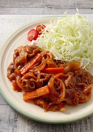 野菜も一緒に！豚こまポークチャップ-レシピのメイン写真