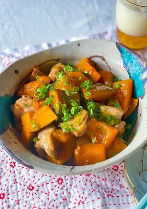 鶏肉とかぼちゃの煮物（鶏かぼ）-レシピのメイン写真