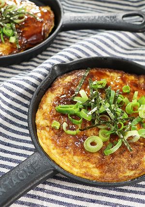 簡単！ふわとろ～長芋と納豆のお好み焼き-レシピのメイン写真