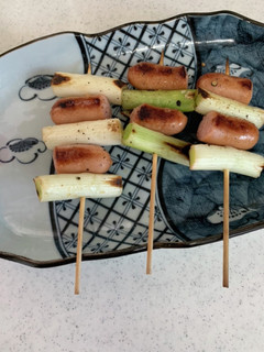 長ネギとウインナーの焼き鳥風-レシピのメイン写真