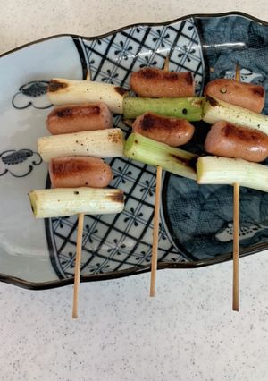 長ネギとウインナーの焼き鳥風-レシピのメイン写真