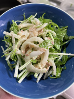 新玉ねぎと水菜 ツナサラダ-レシピのメイン写真