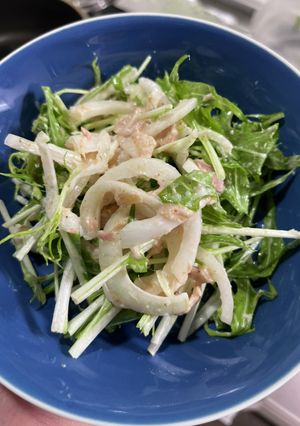 新玉ねぎと水菜　ツナサラダ-レシピのメイン写真