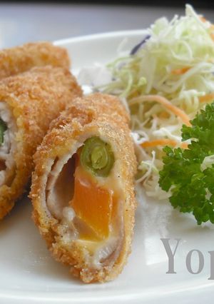 お弁当にも♡チーズと野菜のクルクルカツ♬-レシピのメイン写真