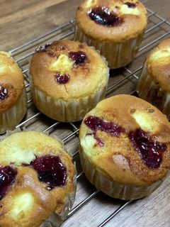 米粉マフィン(ベリー&チーズ)-レシピのメイン写真