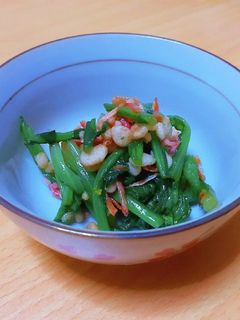 干しエビと青菜の天かす和え-レシピのメイン写真
