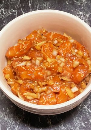 美味〜♪簡単混ぜるだけ自家製ポキ丼♡-レシピのメイン写真
