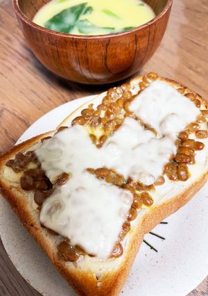 納豆チーズトースト-レシピのメイン写真