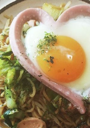 目玉焼き♡ハート-レシピのメイン写真