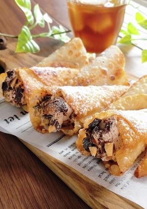 餃子の皮で簡単☆チョコレートカンノーリ。-レシピのメイン写真