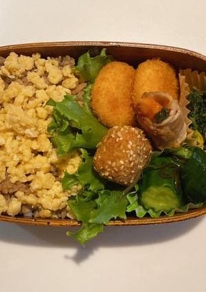 そぼろどん弁当-レシピのメイン写真