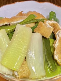 九条ネギと油揚げの煮浸し-レシピのメイン写真