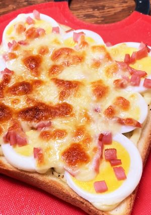 ゆで卵トースト-レシピのメイン写真