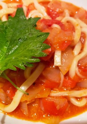 トマトソースうどん-レシピのメイン写真