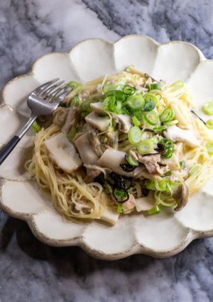 エリンギとツナの和風ワンポットパスタ-レシピのメイン写真