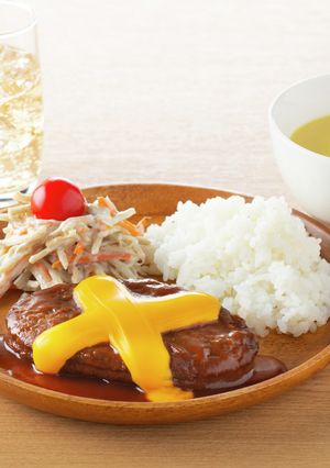 簡単1.5倍チキンハンバーグプレート-レシピのメイン写真