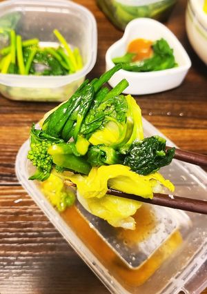 菜の花のからし和え～色んな野菜添えて～-レシピのメイン写真
