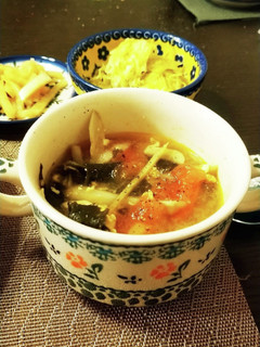 ゴボウとトマトと卵のスープ-レシピのメイン写真