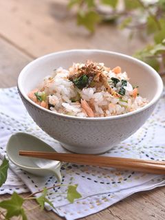 塩鮭と三つ葉の混ぜご飯☆-レシピのメイン写真