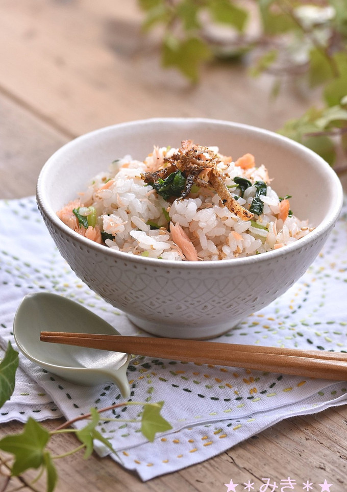 塩鮭と三つ葉の混ぜご飯☆-レシピのメイン写真