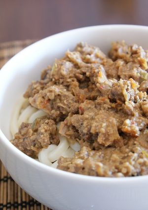ジャージャー麺（肉味噌うどん）-レシピのメイン写真