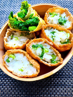 菜の花いなり寿司でお花見弁当-レシピのメイン写真