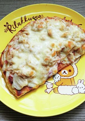 ナンが余ったら…サックサクのナンピザ♪-レシピのメイン写真