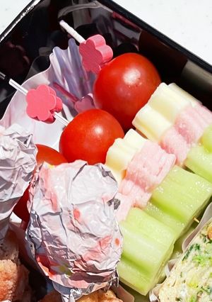 お花見弁当に!桜ピンチョス-レシピのメイン写真