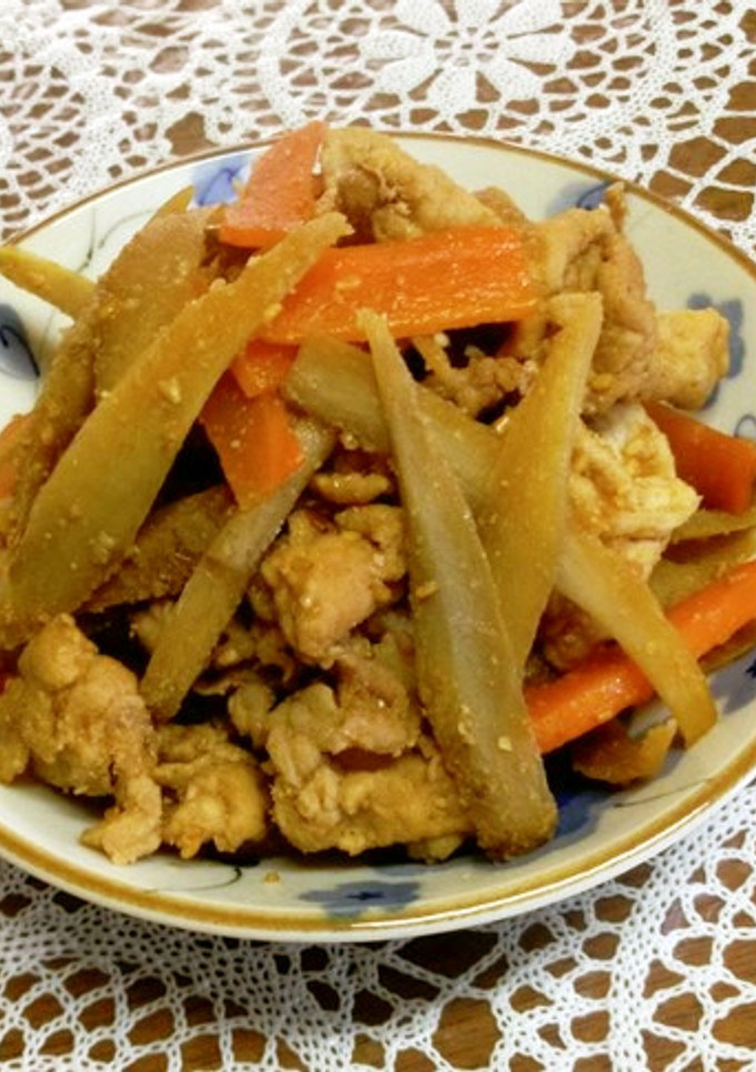 豚肉とごぼうの甘辛煮-レシピのメイン写真
