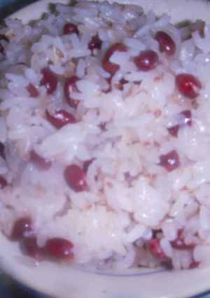 小豆と赤ワインのおこわ-レシピのメイン写真