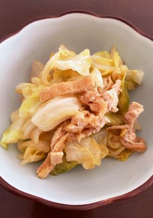 春キャベツと油揚げの炒め煮-レシピのメイン写真