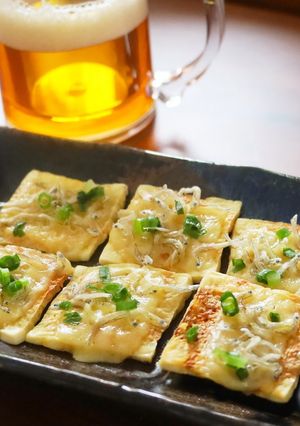 レンジで簡単おつまみ☆パリパリ豆腐ピザ-レシピのメイン写真