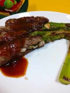 アスパラの肉バーグ焼き-レシピのメイン写真