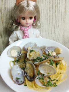 リカちゃん♡にんにくあさりパスタΨ.*-レシピのメイン写真