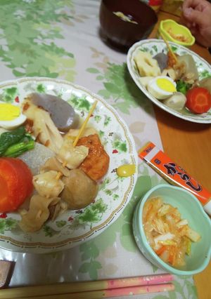寒暖差で寒い日は→おでん野菜いり♪-レシピのメイン写真