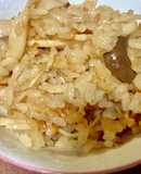 エリンギとエノキとネギの炊き込みご飯