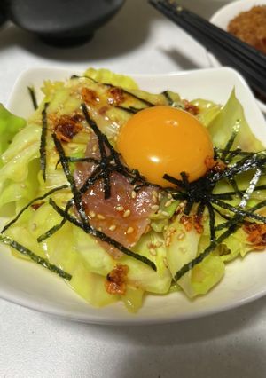 ユッケ風！ピリからキャベツサラダ-レシピのメイン写真