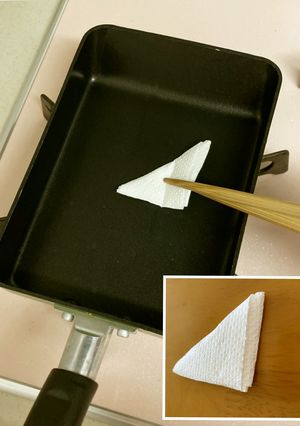 キッチンペーパーで油塗り紙、油取り紙-レシピのメイン写真