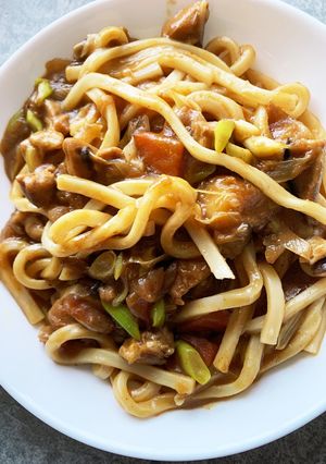 簡単カレーうどん　汁なし-レシピのメイン写真