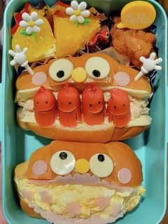 ロールパンサンドイッチ弁当!-レシピのメイン写真
