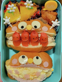ロールパンサンドイッチ弁当!-レシピのメイン写真