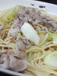豚肉とキャベツの柚子胡椒パスタ-レシピのメイン写真